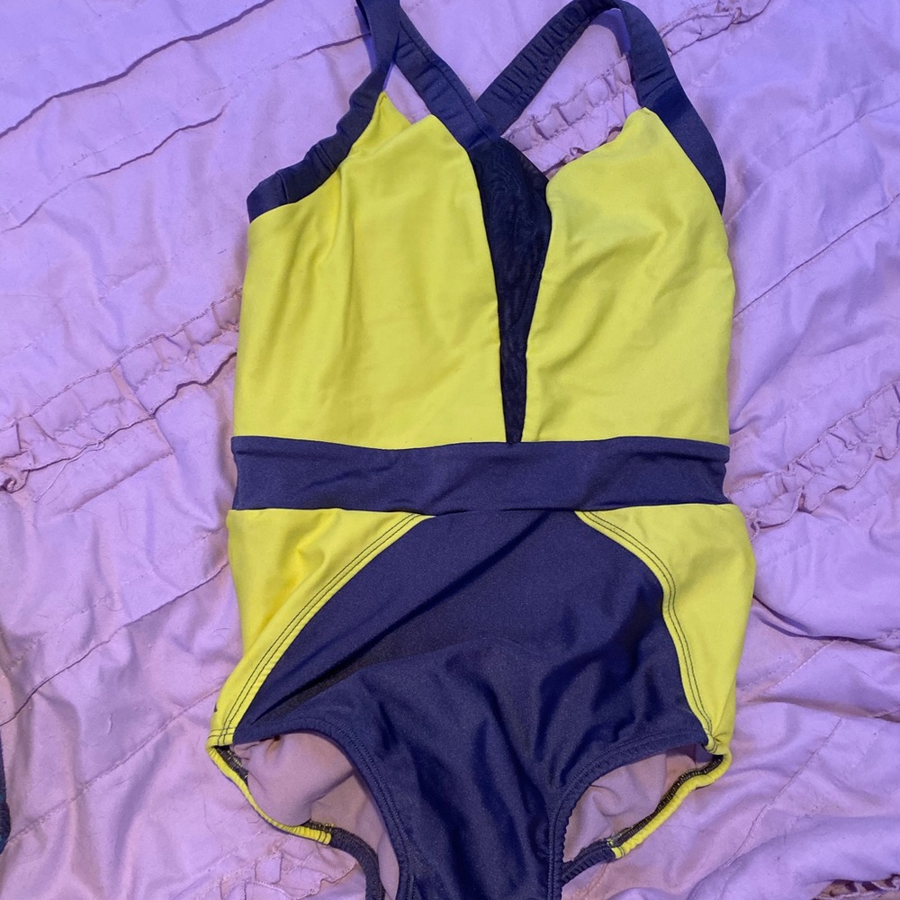 Yellow dance leotard